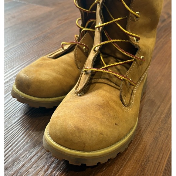 Timberland Tall Boots Girls Women's Size 4.5 Trail Wheat Nubuck Boots 83980 - Picture 7 of 13